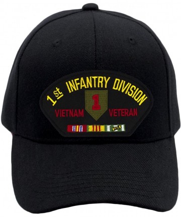 Baseball Caps 1st Infantry Vietnam Veteran Hat/Ballcap Adjustable One Size Fits Most - Black - CU187RI7LQ6 $28.74