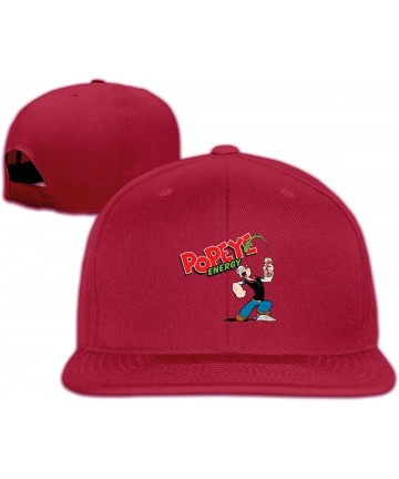 Baseball Caps Men Popeye_The Sailor Spinach Baseball Snapback Hats Adjustable Six Panel Fashion Hat - Dark Red - CD192UAZSQQ ...