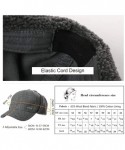 Baseball Caps Mens Womens Winter Wool Baseball Cap with Ear Flaps Faux Fur Earflap Trapper Hunting Hat for Cold Weather - C21...