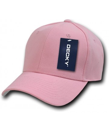 Baseball Caps Fitted Cap - Pink - C41199Q0URB $18.77