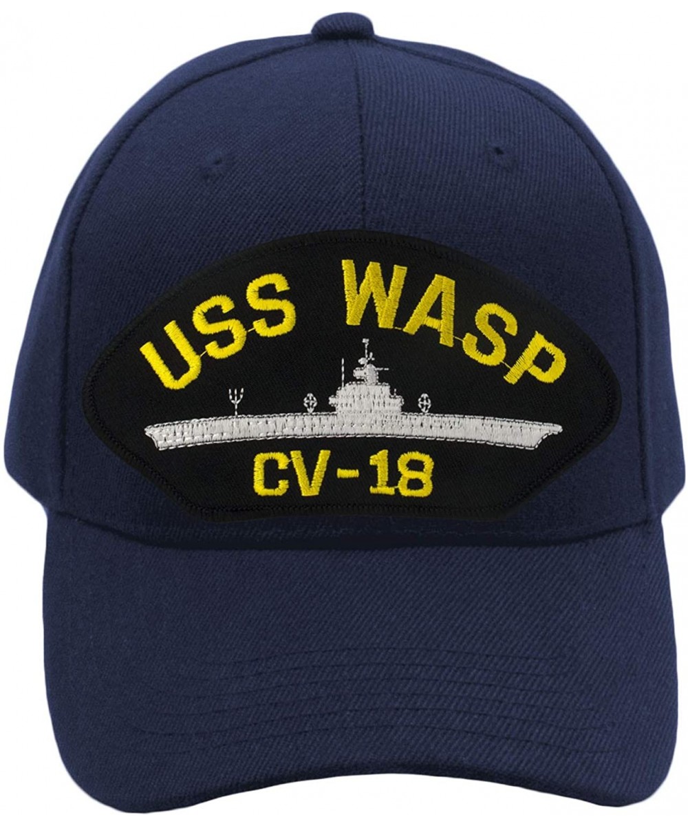 Baseball Caps USS Wasp CV-18 Hat/Ballcap Adjustable One Size Fits Most - Navy Blue - CM18SD47Z33 $30.78