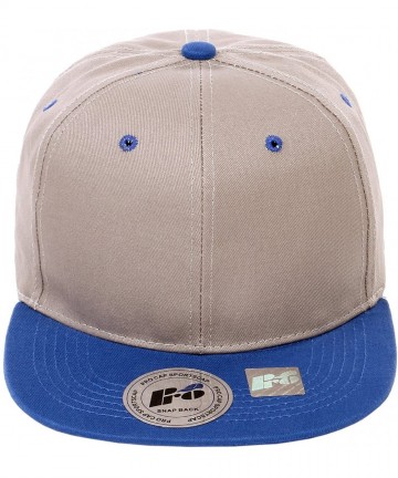 Baseball Caps Snapback Cap- Blank Hat Flat Visor Baseball Adjustable Caps (One Size) - Grey Blue - CS18066UMTG $15.10