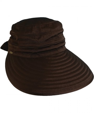 Sun Hats Deluxe Nylon Zip Face Saver Sun Summer Hat - Chocolate - C011VS0WDXF $44.09
