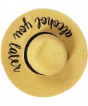 Sun Hats Beach Hats for Women - Embroidered Floppy Wide Brim Paper Straw Sun Hats for Women Summer Hat Foldable - C518C4NWX37...