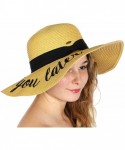 Sun Hats Beach Hats for Women - Embroidered Floppy Wide Brim Paper Straw Sun Hats for Women Summer Hat Foldable - C518C4NWX37...