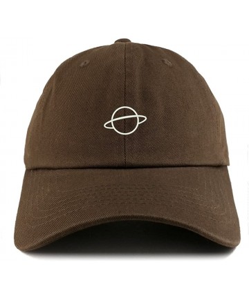 Baseball Caps Planet Embroidered Low Profile Soft Cotton Dad Hat Cap - Brown - C618D56GDRQ $23.80