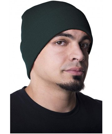 Skullies & Beanies 100% Wool Hats for Men and Women - Beanie Caps for Winter- Sports Teams and More! - Evergreen - CJ11HKXP47...