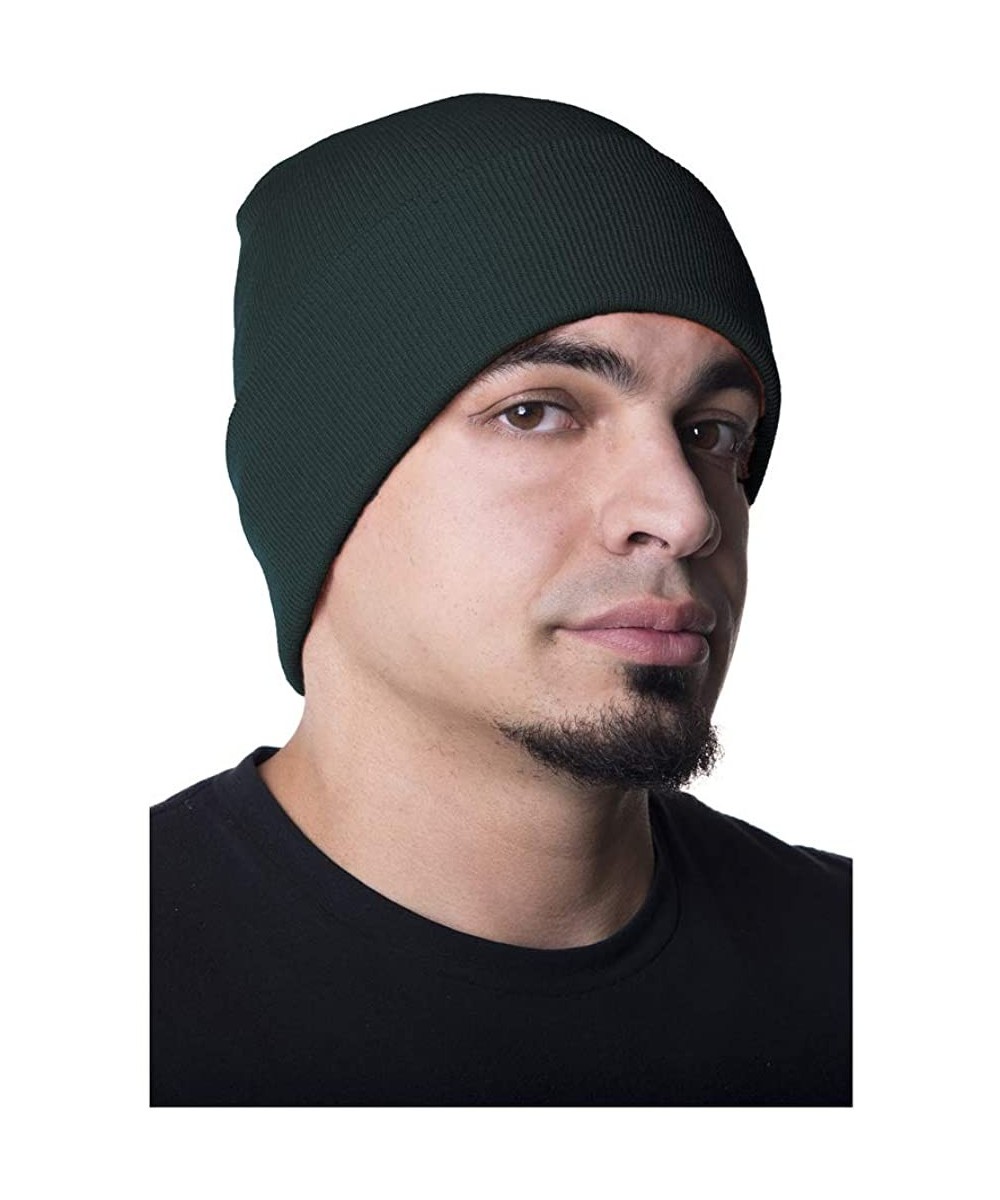 Skullies & Beanies 100% Wool Hats for Men and Women - Beanie Caps for Winter- Sports Teams and More! - Evergreen - CJ11HKXP47...