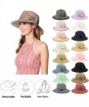 Sun Hats Womens UPF50 Foldable Summer Sun Beach Straw Hats - Fl2798khaki - CQ18DA3EXTT $23.39