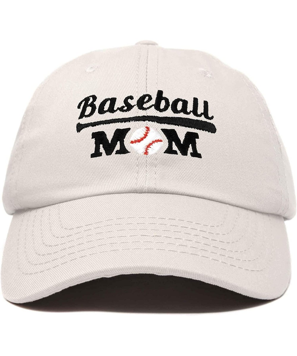 Baseball Caps Baseball Mom Women's Ball Cap Dad Hat for Women - Beige - CB18K2XQ5XN $22.63