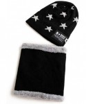 Skullies & Beanies Winter 2-Pieces Knitted Beanie Hat Neck Warmer Scarf Set Fleece Lining Elastic Skull Cap for Adult and Chi...