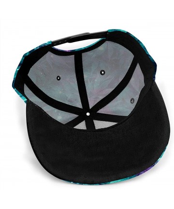 Baseball Caps Adjustable Snapback Hat Unisex Hip Hop Flat Brim Baseball Cap Galaxy - Ganja - C918ATKEAO3 $15.24