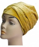 Skullies & Beanies Women Pleated Beanie Turban Chemo Cancer Cap Bonnet Head Muslim Turban Hijab Turban - Gold - CW18SARU77T $...