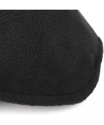 Skullies & Beanies Flammi Men's Warm Fleece Earflap Hat Winter Skull Cap Beanie with Ear Covers - Black - CS12N69BKAX $13.22