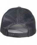 Baseball Caps Men's Oregon Leather Patch Trucker Hat - Charcoal/Black - CO18EGGMLSK $38.71