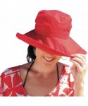 Sun Hats Ladies Upturn Noosa Universal Womens Sun/Beach Hat - Red - CR11L7LE9JV $62.52