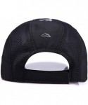 Baseball Caps Outdoor Sports Cap Baseball Hats Unisex Sun Hat Breathable Mesh Hat - Black - CY18U2X4YX0 $13.32