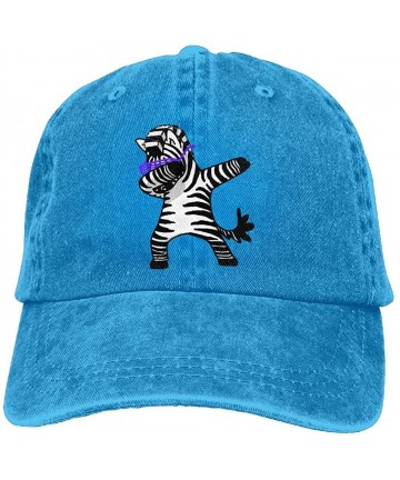 Baseball Caps Cowboy Hat Cap For Men Women Dabbing Zebra - Royalblue - C518CDUOY3I $18.57