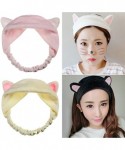 Headbands Girl's Fashion Cute Cat Ears Headband Hair Head Band Party Gift Headdress(Pink) - Pink - CF17YCC0QM5 $10.28