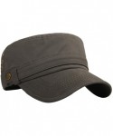 Baseball Caps Mens 100% Cotton Flat Top Running Golf Army Corps Military Baseball Caps Hats - Army Green - CP19744ZU6S $13.93