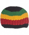 Skullies & Beanies Knitted Head Beanie Hand Crocheted - Rasta - CM112G7XIC9 $15.29