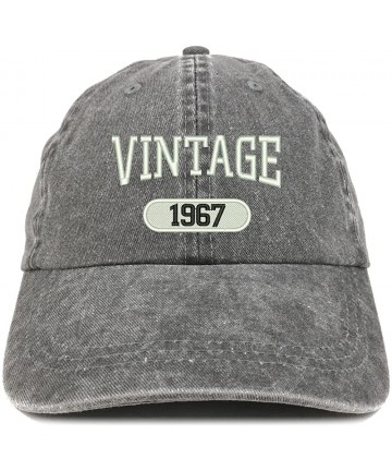 Baseball Caps Vintage 1967 Embroidered 53rd Birthday Soft Crown Washed Cotton Cap - Black - CF180WZNX58 $25.73