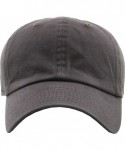 Baseball Caps Dad Hat Adjustable Plain Cotton Cap Polo Style Low Profile Baseball Caps Unstructured - Dark Gray - CQ12FOW5NKR...