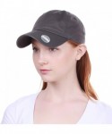 Baseball Caps Dad Hat Adjustable Plain Cotton Cap Polo Style Low Profile Baseball Caps Unstructured - Dark Gray - CQ12FOW5NKR...