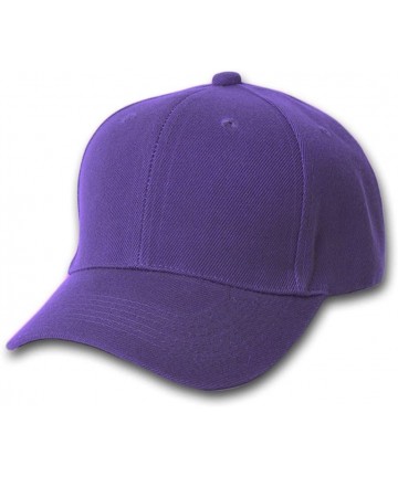Baseball Caps Plain Purple Adjustable Hat - CF111K4HV13 $12.88