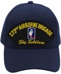 Baseball Caps 173rd Airborne Brigade Hat - Sky Soldiers/Ballcap Adjustable One Size Fits Most - Navy Blue - CJ18QYU80YZ $31.73
