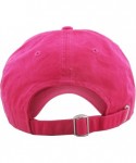 Baseball Caps Dad Hat Adjustable Plain Cotton Cap Polo Style Low Profile Baseball Caps Unstructured - Hot Pink - CI184TEOCWS ...