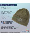 Skullies & Beanies Custom Patch Beanie Security Badge Embroidery Skull Cap Hats for Men & Women - Olive Green - C718A6I6N49 $...