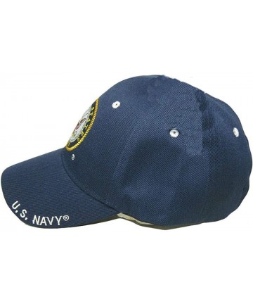 Baseball Caps Blue United States U.S. Navy Letters on Bill Emblem Embroidered Hat Ball Cap - CH1880L23MO $15.53