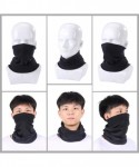 Balaclavas Neck Warmer Gaiter- Winter Thicken Soft Elastic Fleece Skiing Face Scarf Mask - 2 Pack(black+black) - CL18HACTLH7 ...
