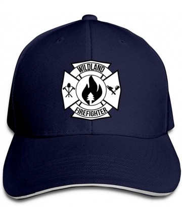 Baseball Caps Wildland Firefighter Maltese Cross Unisex Hats Trucker Hats Dad Baseball Hats Driver Cap - Navy - CC18X5DL3AX $...