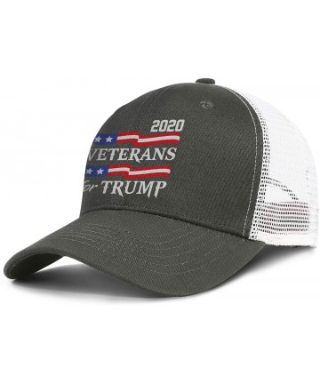 Baseball Caps Trump-2020-white-and-red- Baseball Caps for Men Cool Hat Dad Hats - Veterans for Trump-2 - C018U0MILQE $18.17