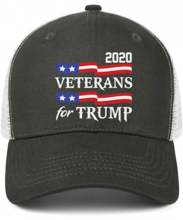 Baseball Caps Trump-2020-white-and-red- Baseball Caps for Men Cool Hat Dad Hats - Veterans for Trump-2 - C018U0MILQE $18.17