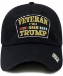 Baseball Caps Veterans for Trump Dad Hat Cotton Ball Cap Baseball Cap Hand Wash PC101 - Pc101 Black - CU1946947TA $19.93