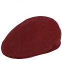 Newsboy Caps Men's Seamless Wool 507 - Burgundy - CI12NU2JBKD $28.06