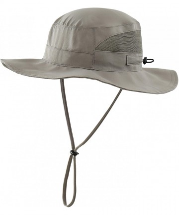 Sun Hats Womens Summer Mesh Boonie Sun Hat Wide Brim UV Protection Fishing Hat - Army Green - C7198W4QLLX $27.04