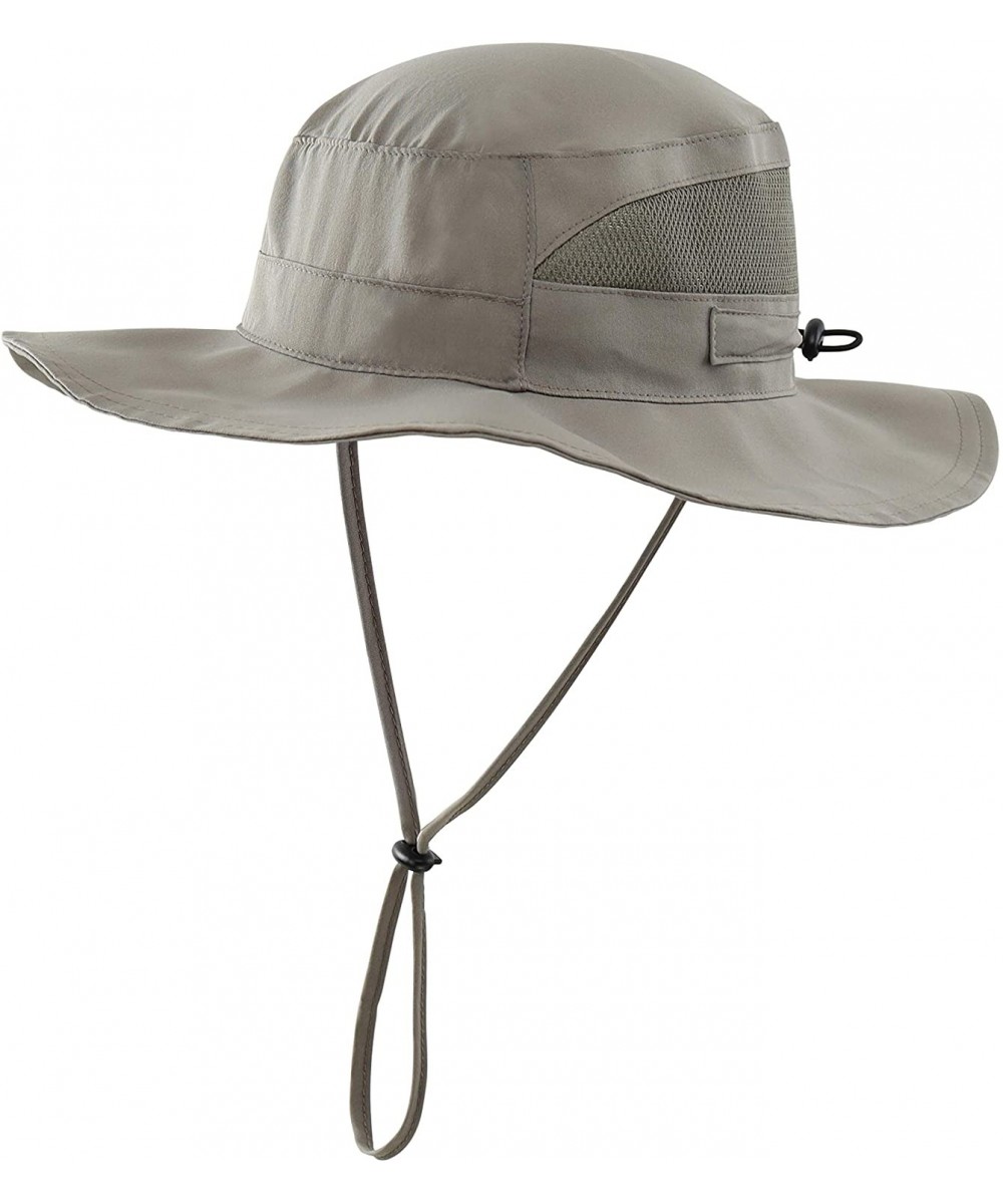 Sun Hats Womens Summer Mesh Boonie Sun Hat Wide Brim UV Protection Fishing Hat - Army Green - C7198W4QLLX $17.56