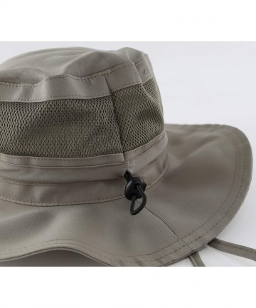 Sun Hats Womens Summer Mesh Boonie Sun Hat Wide Brim UV Protection Fishing Hat - Army Green - C7198W4QLLX $17.56