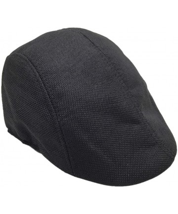 Skullies & Beanies Men Summer Visor Hat Mesh Running Sport Casual Breathable Beret Flat Cap Hunting Hat - Black - CH18EXT3256...