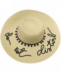 Sun Hats Unisex Cc St111 Upf50+ Protect Wide Brim Straw Sun Hat - Pmf220 - CK183RE74S4 $20.50