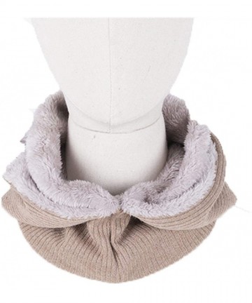 Skullies & Beanies Outdoor Warmer Fleece Hooded Scarf Hat Double Layers Warm Hoodie Hat - Dark Khaki - CG18KKMT8KI $13.71