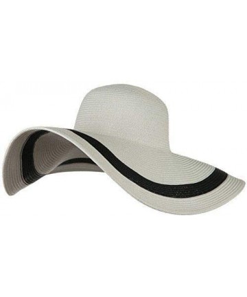 Sun Hats Solid Peak Ladies Wide Brim Toyo Sun Hat - Nautral-black - CU125T9MGW3 $44.10