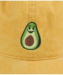 Baseball Caps Mens Embroidered Adjustable Dad Hat - Avocado Embroidered (Yellow) - C2199OMEW97 $32.19