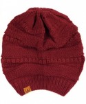 Skullies & Beanies Slouchy Winter Beanie Cap Hat Set of 2 - Brown Beaver and Burgundy - C012KO79KSD $24.20
