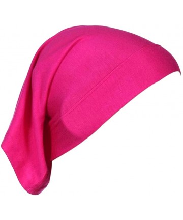 Skullies & Beanies Women's Hijab Cap Under Scarf Bone Bonnet Head Wrap Cover - Rose Red - C9120UV0SF7 $12.46