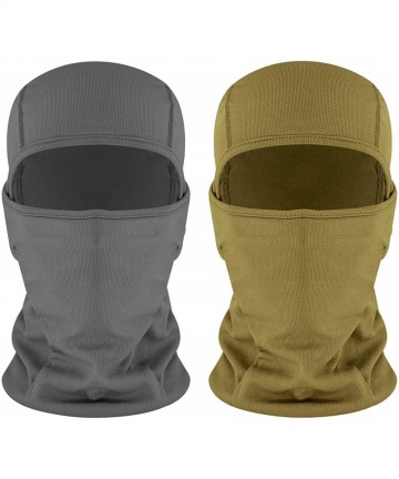 Balaclavas Balaclava Face Mask Adjustable Windproof UV Protection Hood - Brown-grey - CY18KNLZC0D $21.20